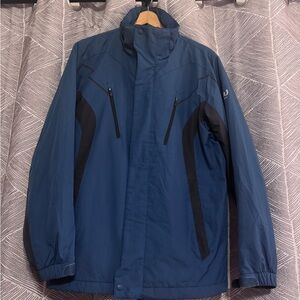 Men's Blue and Black Jacket